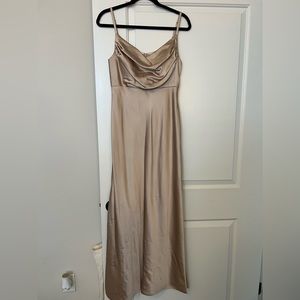 Revelry champagne bridesmaid dress